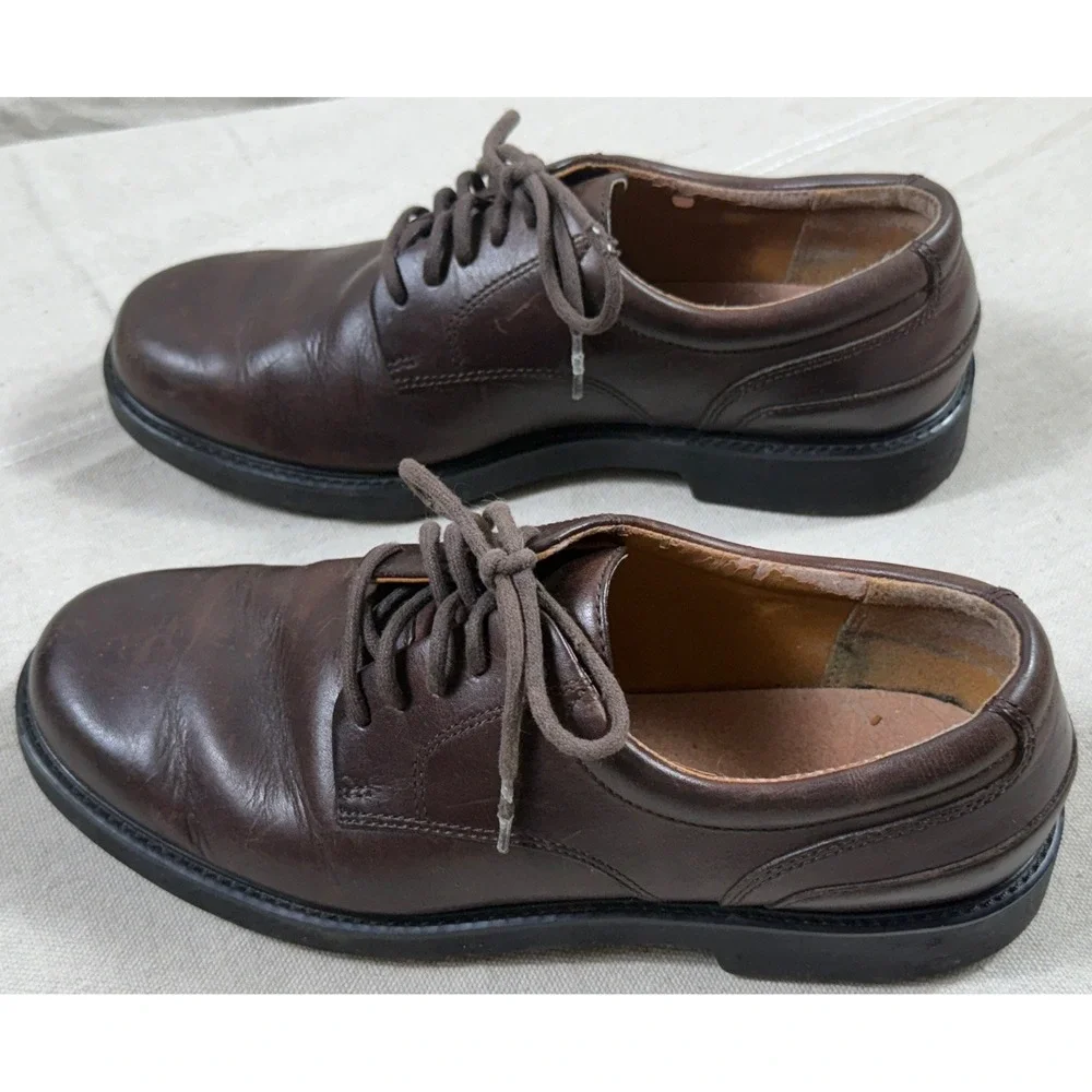 Rockport Mens 8.5 M Brown Leather Oxford‎ Shoes NO INSOLES Comfort Read